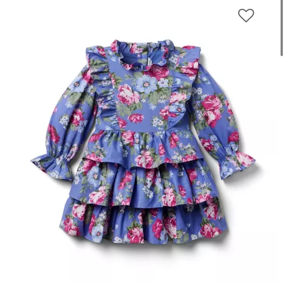 Janie and Jack Floral Tier Ruffle Dress NWT